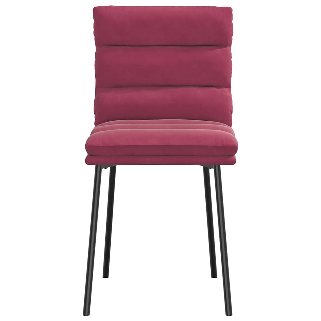 Dining chairs 4 pcs. Wine red velvet