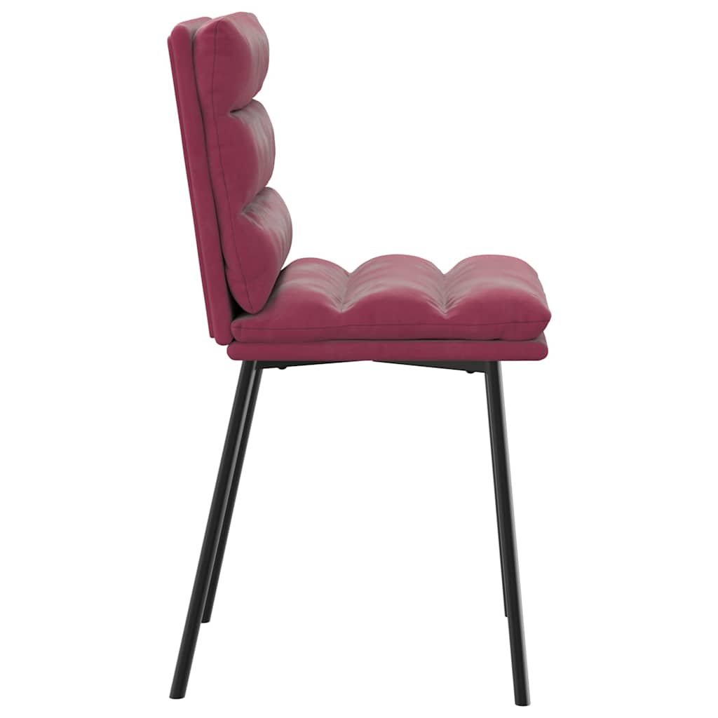 Dining chairs 4 pcs. Wine red velvet