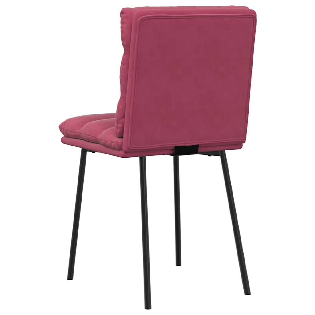 Dining chairs 4 pcs. Wine red velvet