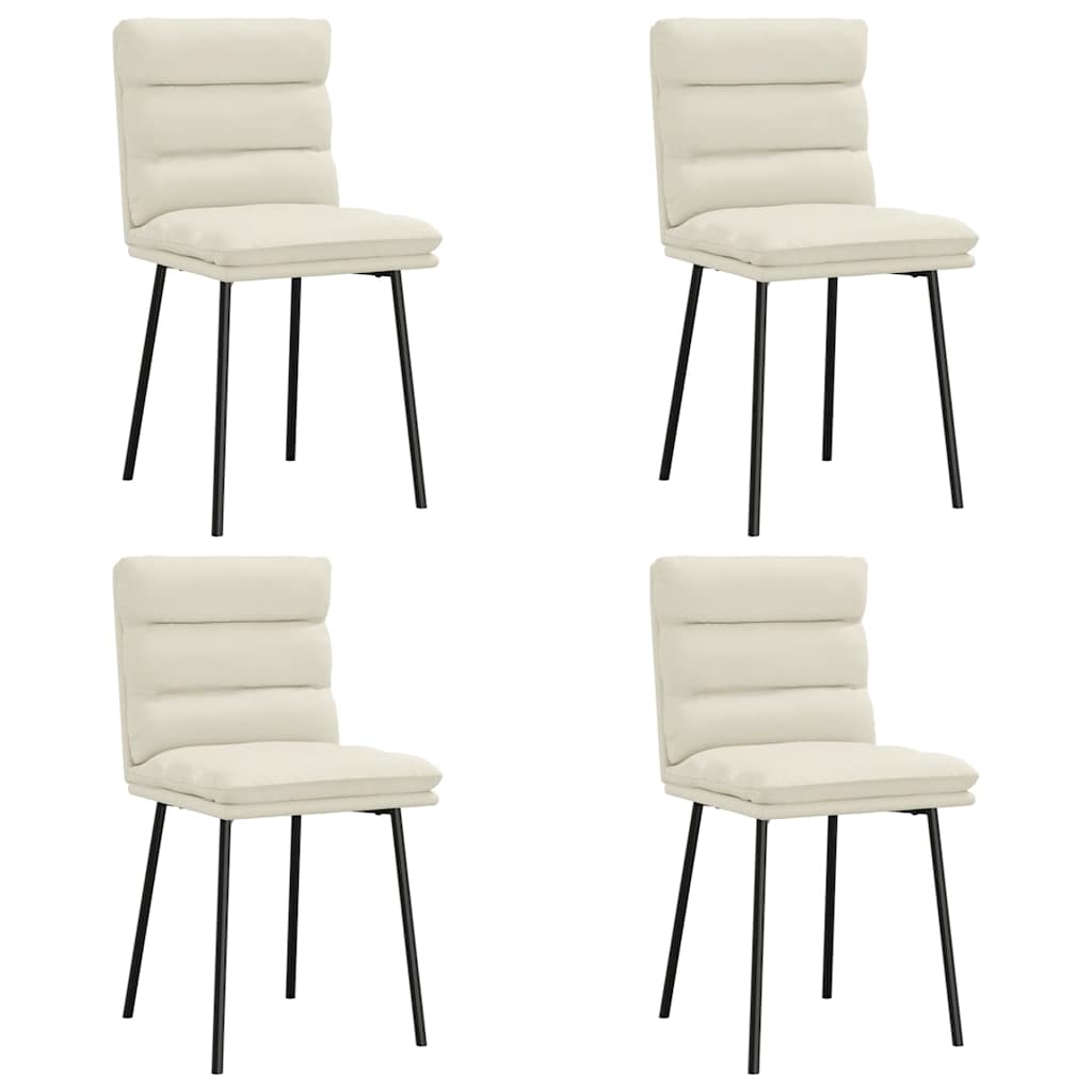 Dining chairs 4 pcs. Cream velvet