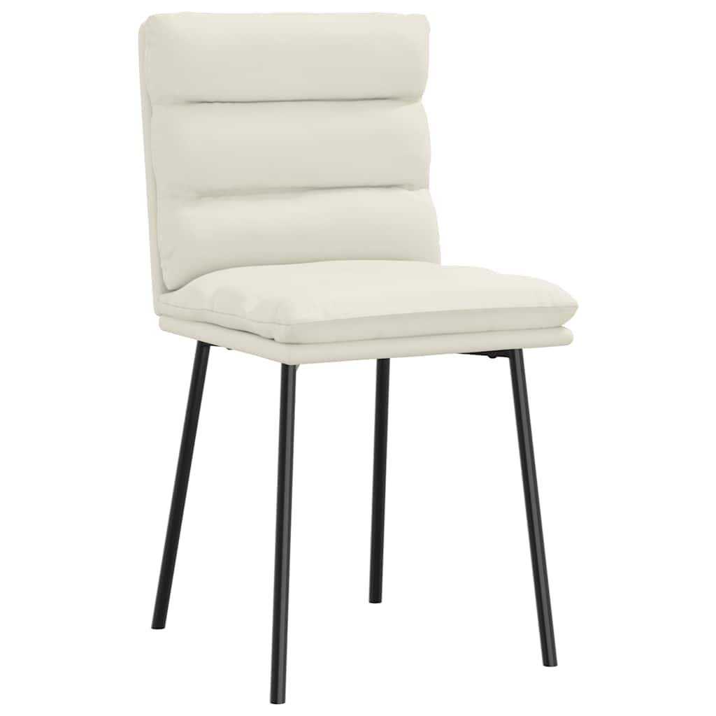 Dining chairs 4 pcs. Cream velvet