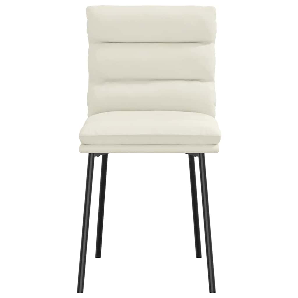 Dining chairs 4 pcs. Cream velvet