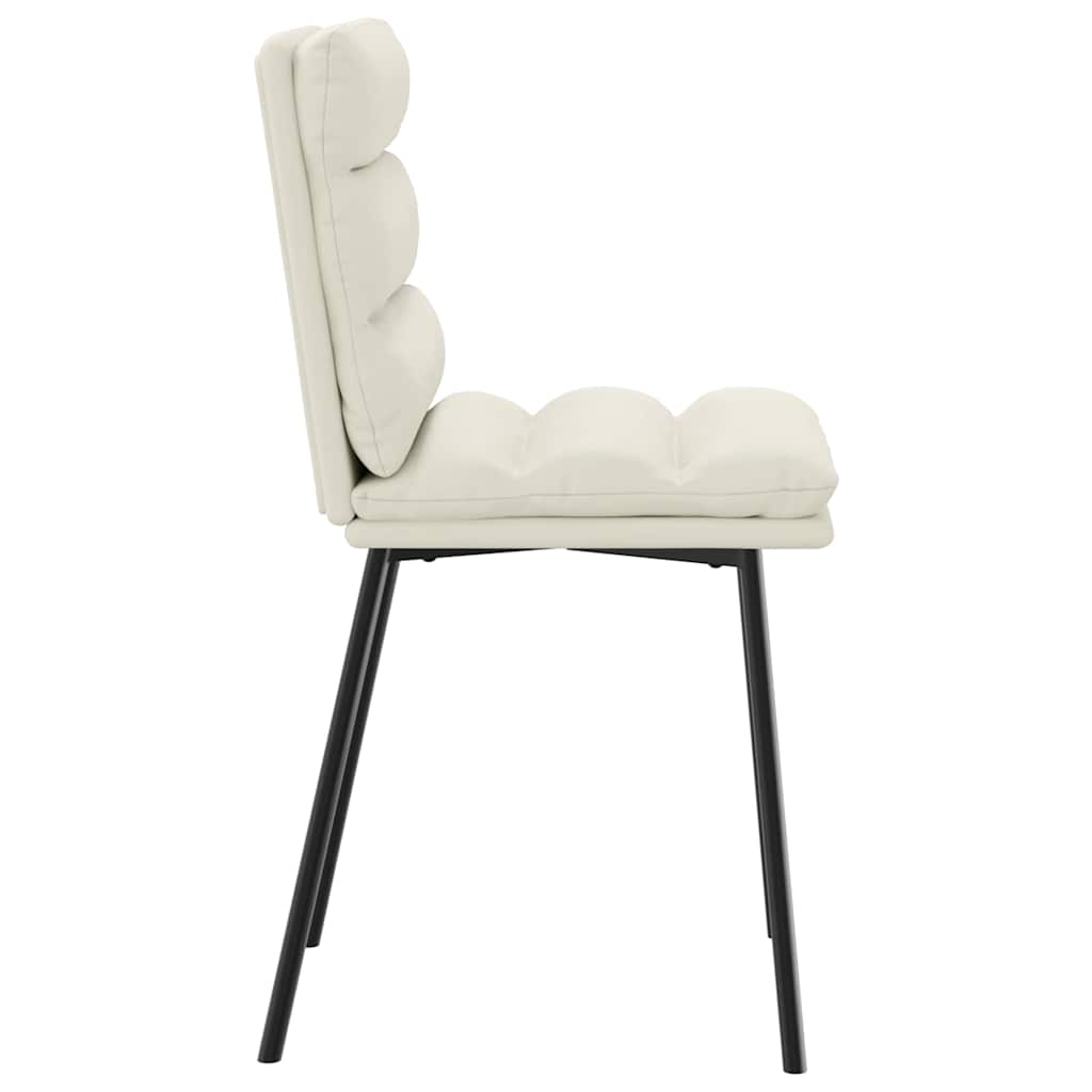 Dining chairs 4 pcs. Cream velvet