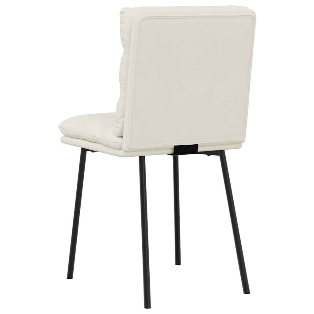 Dining chairs 4 pcs. Cream velvet