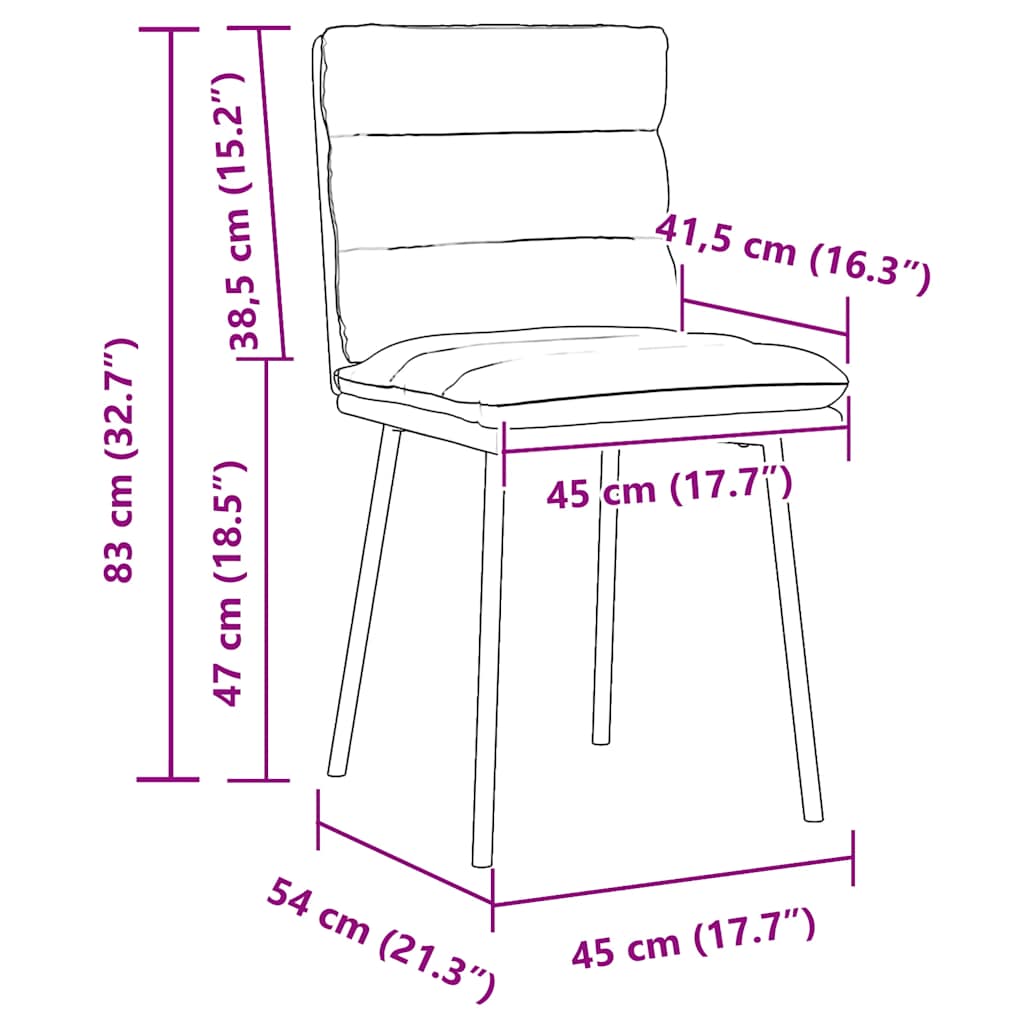 Dining chairs 4 pcs. Cream velvet