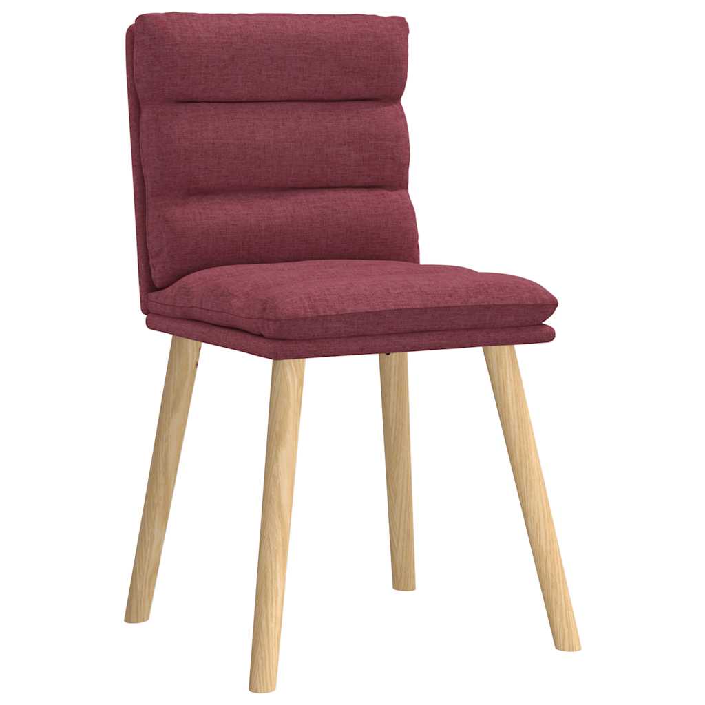 Dining chairs 4 pcs. Wine red fabric
