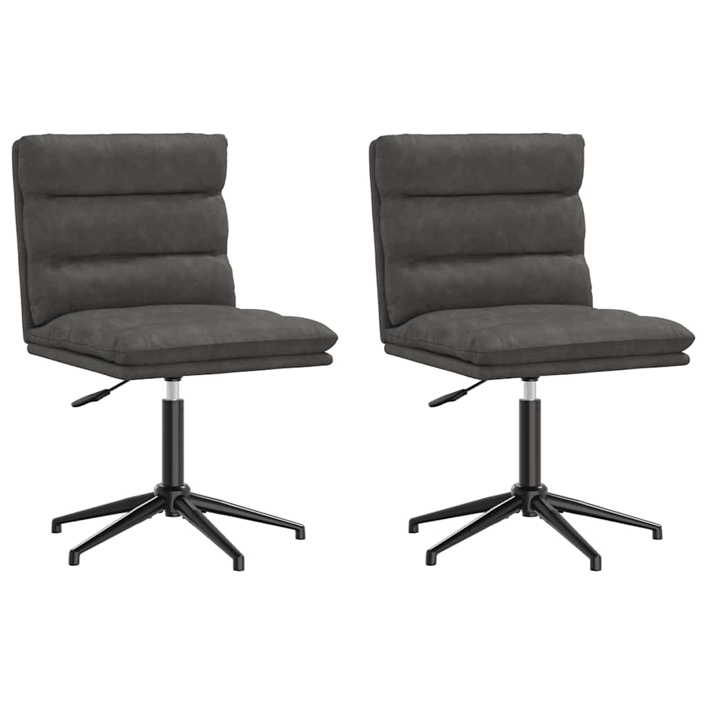 Esszimmerstühle 2 Stk. Schwarz Kunstleder