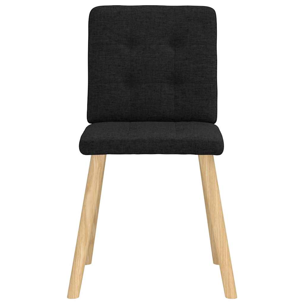 Esszimmerstühle 6 Stk. Schwarz Stoff