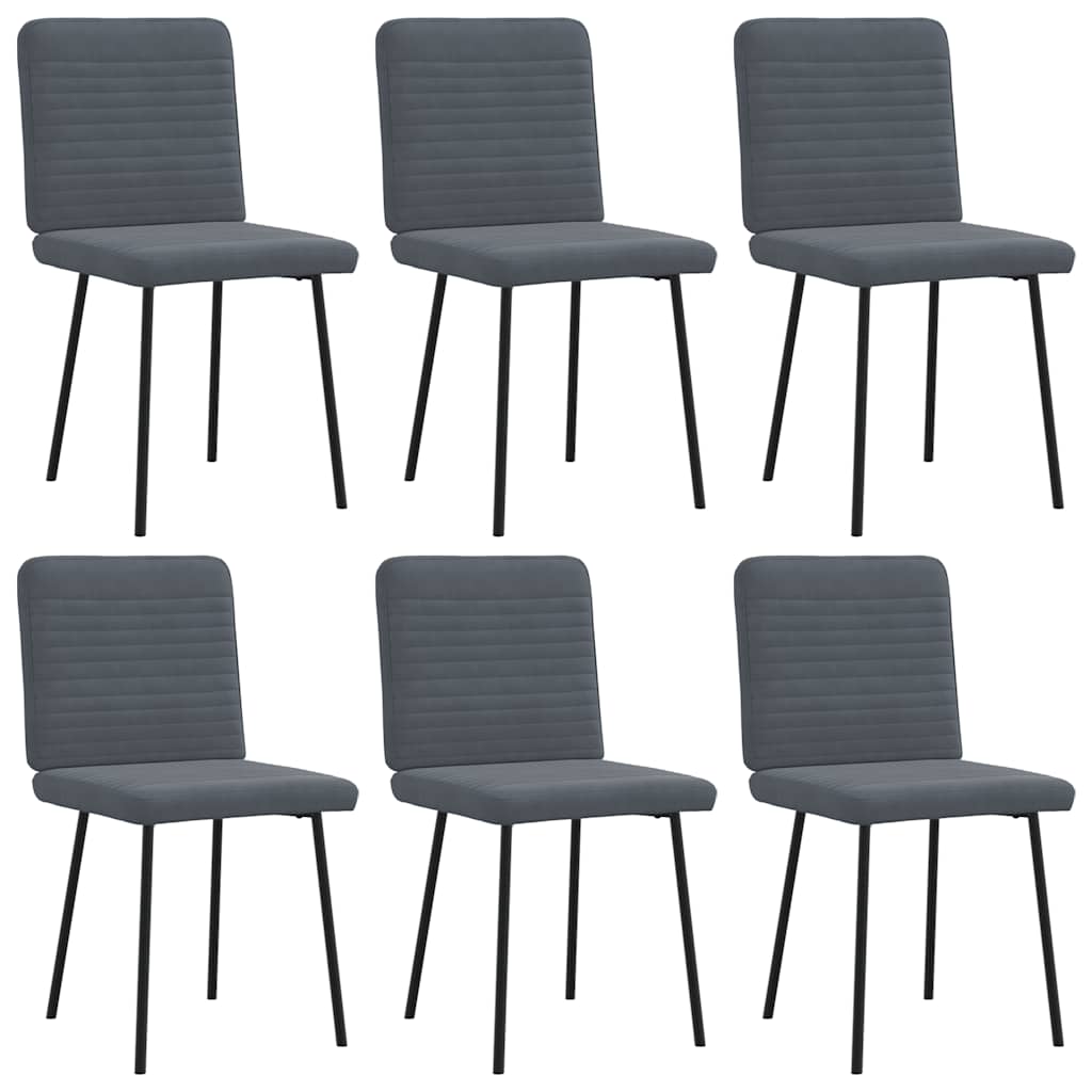 Dining chairs 6 pcs. Dark grey velvet
