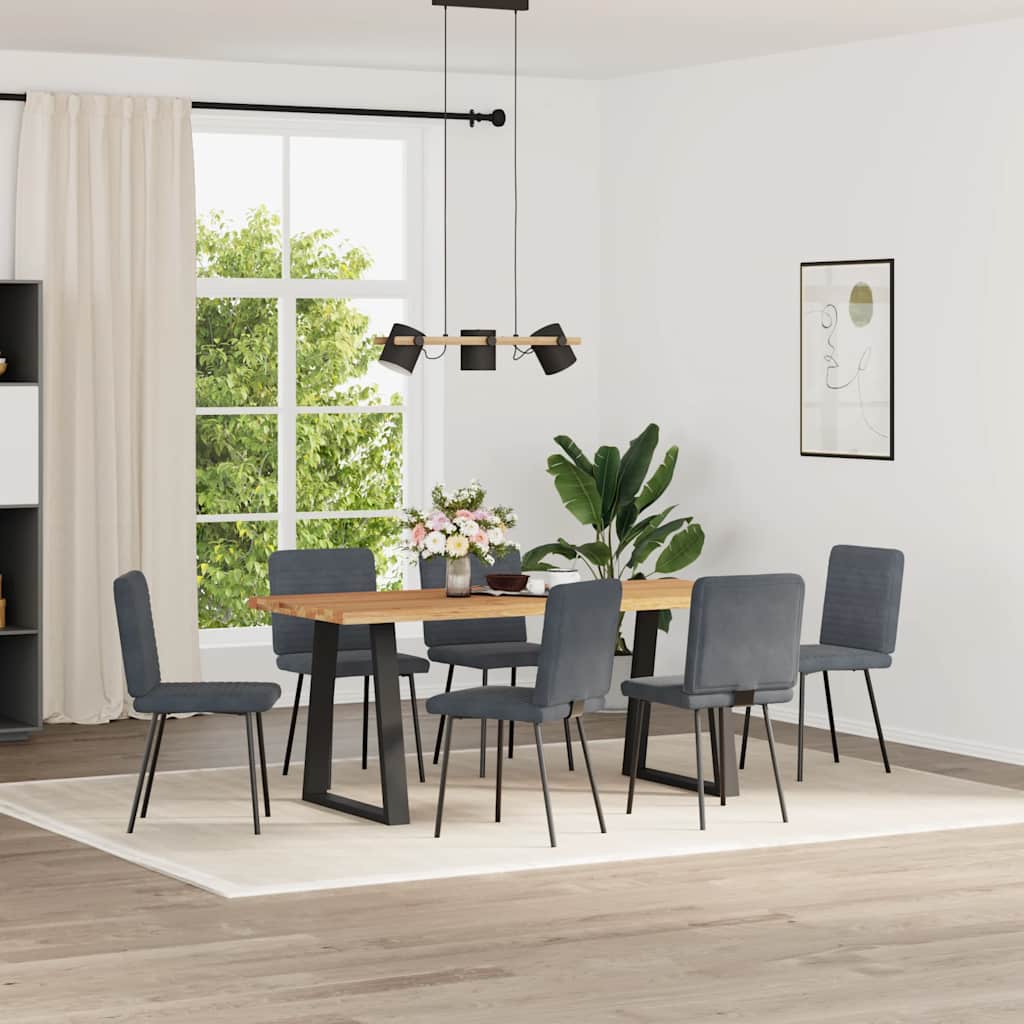 Dining chairs 6 pcs. Dark grey velvet