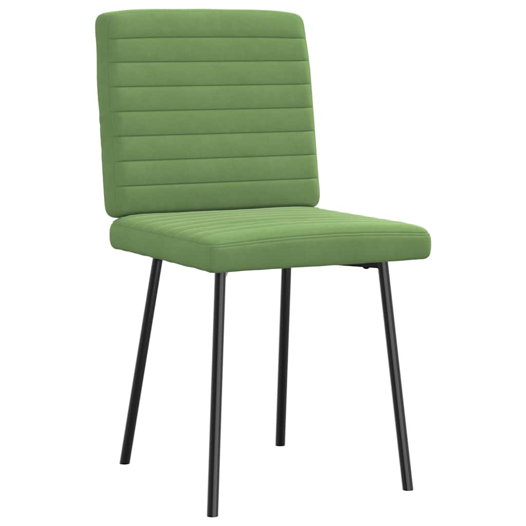 Dining chairs 6 pcs. Light green velvet