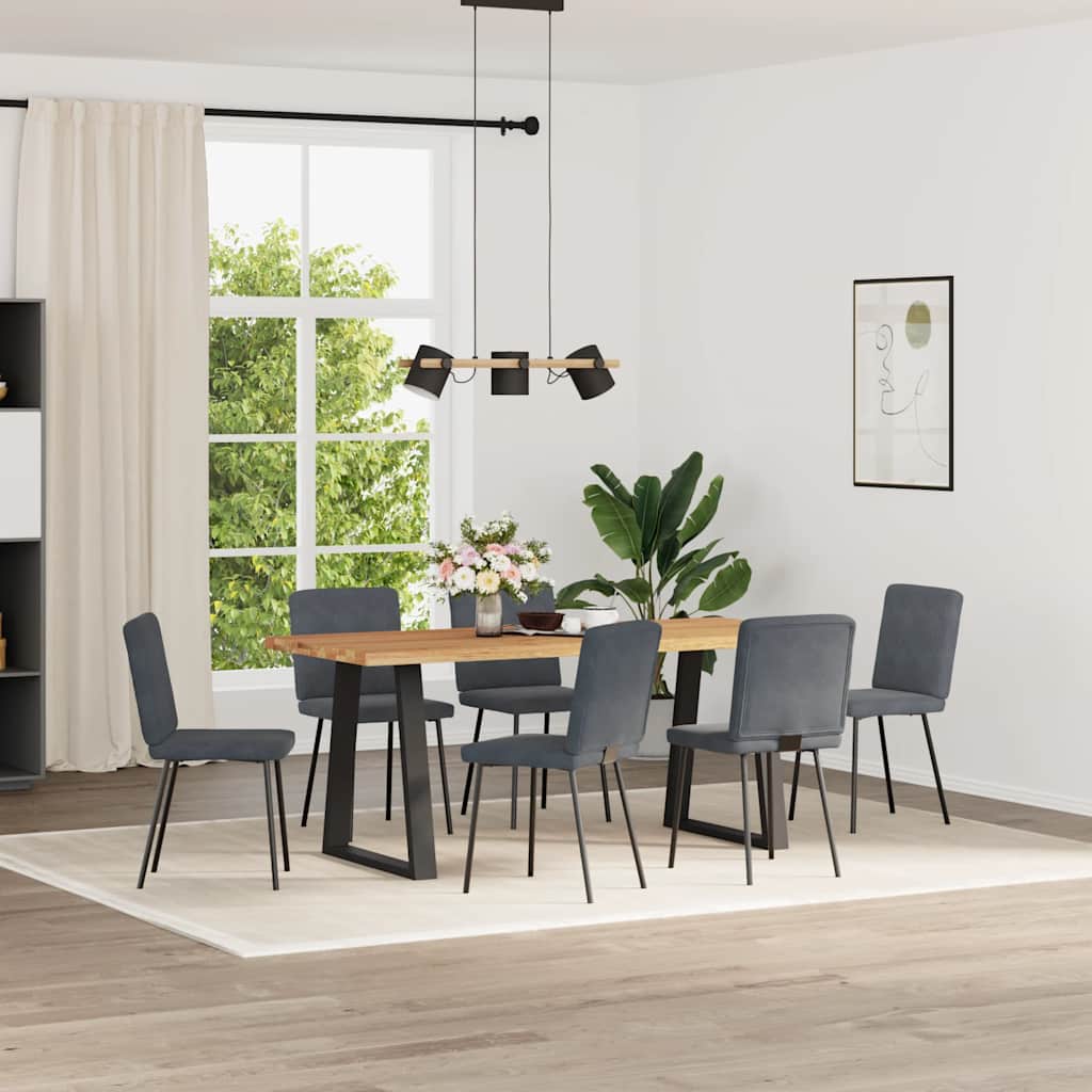 Dining chairs 6 pcs. Dark grey velvet