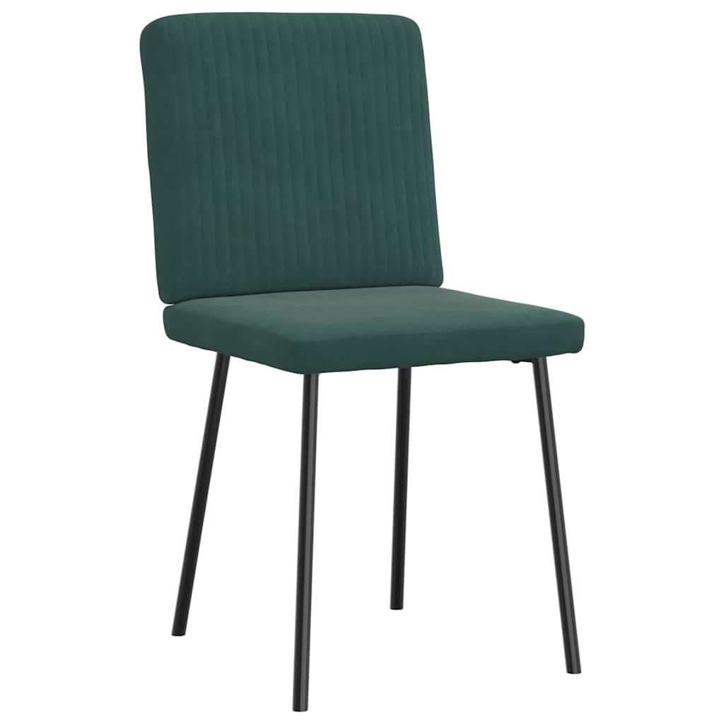 Dining chairs 6 pcs. Dark green velvet