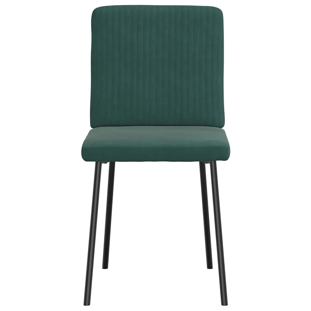 Dining chairs 6 pcs. Dark green velvet