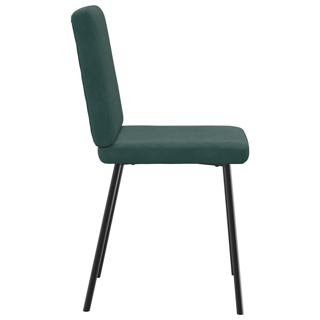 Dining chairs 6 pcs. Dark green velvet