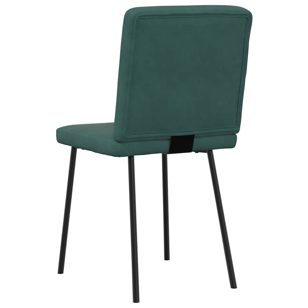 Dining chairs 6 pcs. Dark green velvet