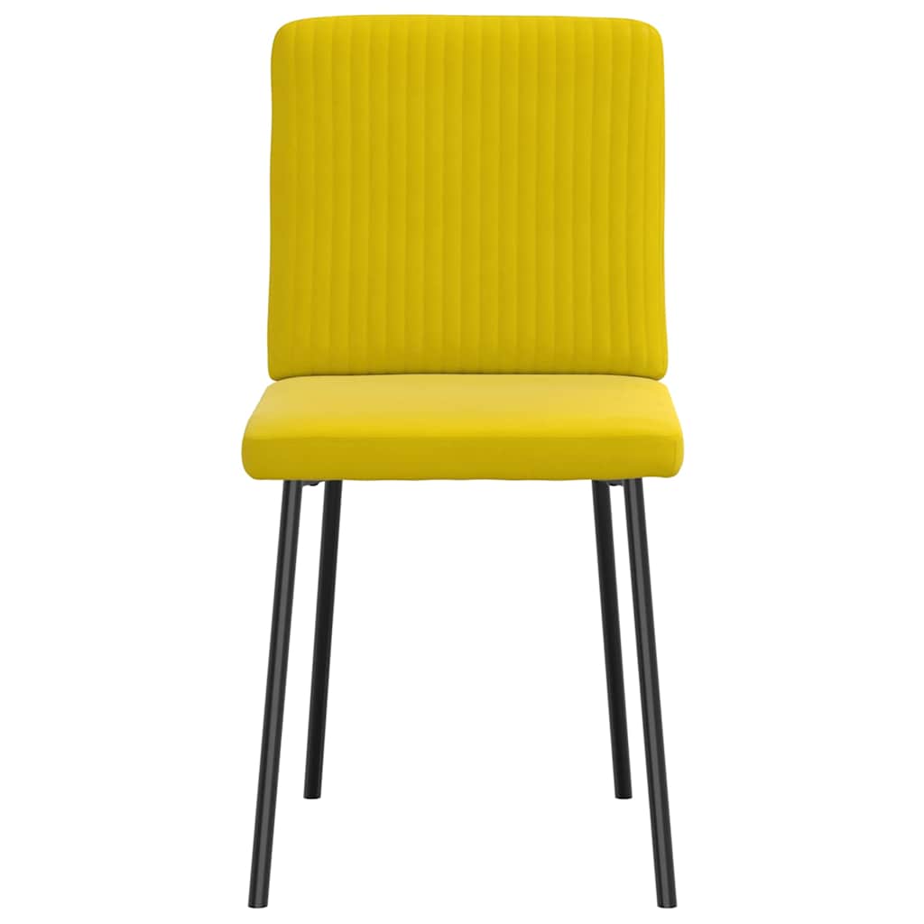 Dining chairs 6 pcs. Yellow velvet