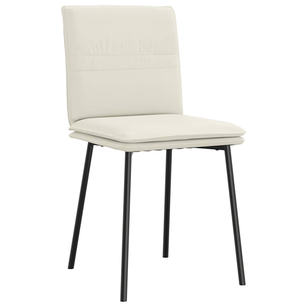 Dining chairs 6 pcs. Cream velvet