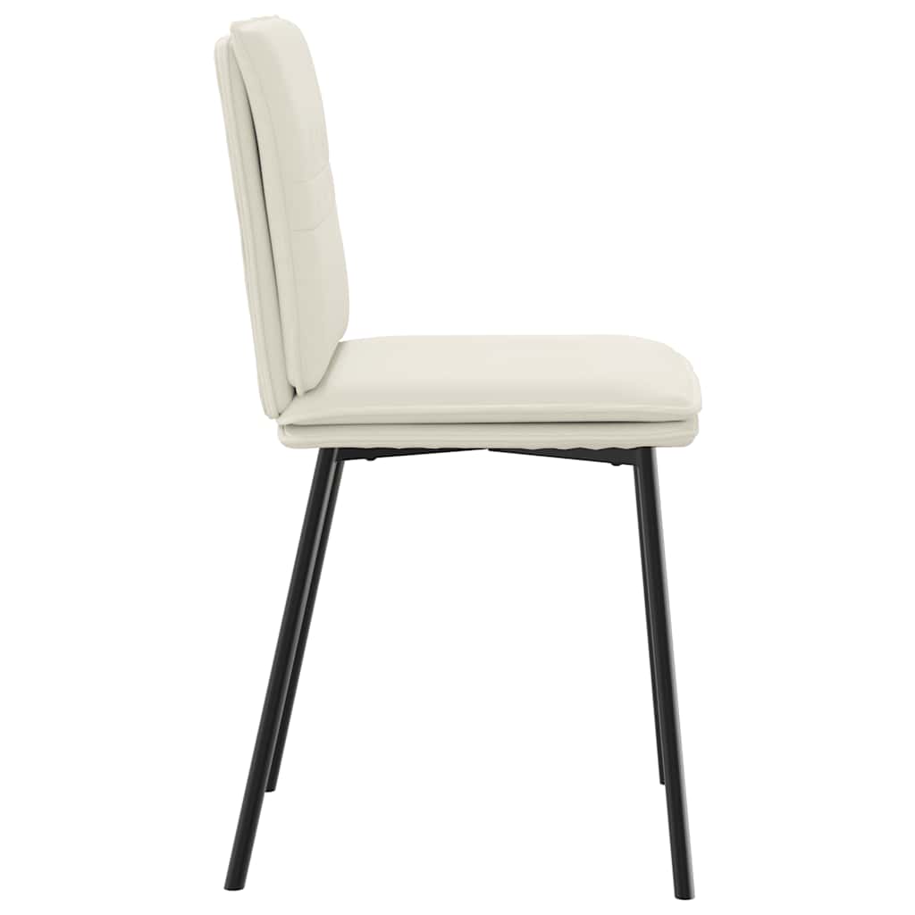 Dining chairs 6 pcs. Cream velvet