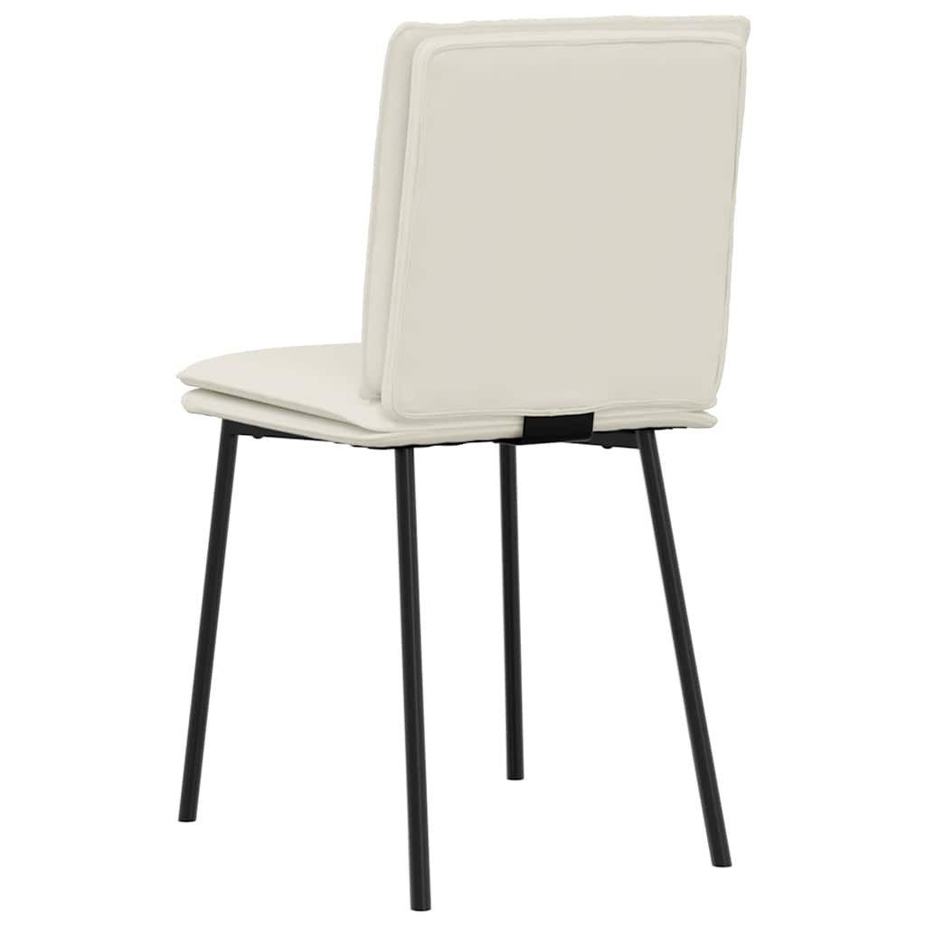 Dining chairs 6 pcs. Cream velvet