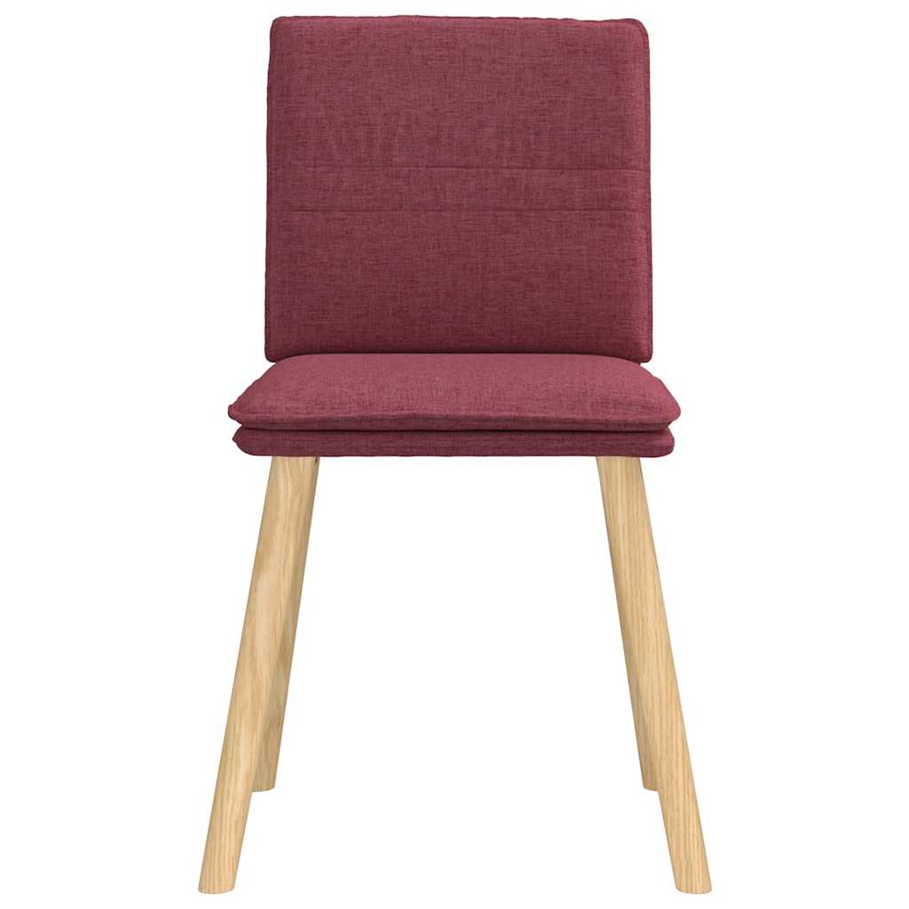 Dining chairs 6 pcs. Wine red fabric