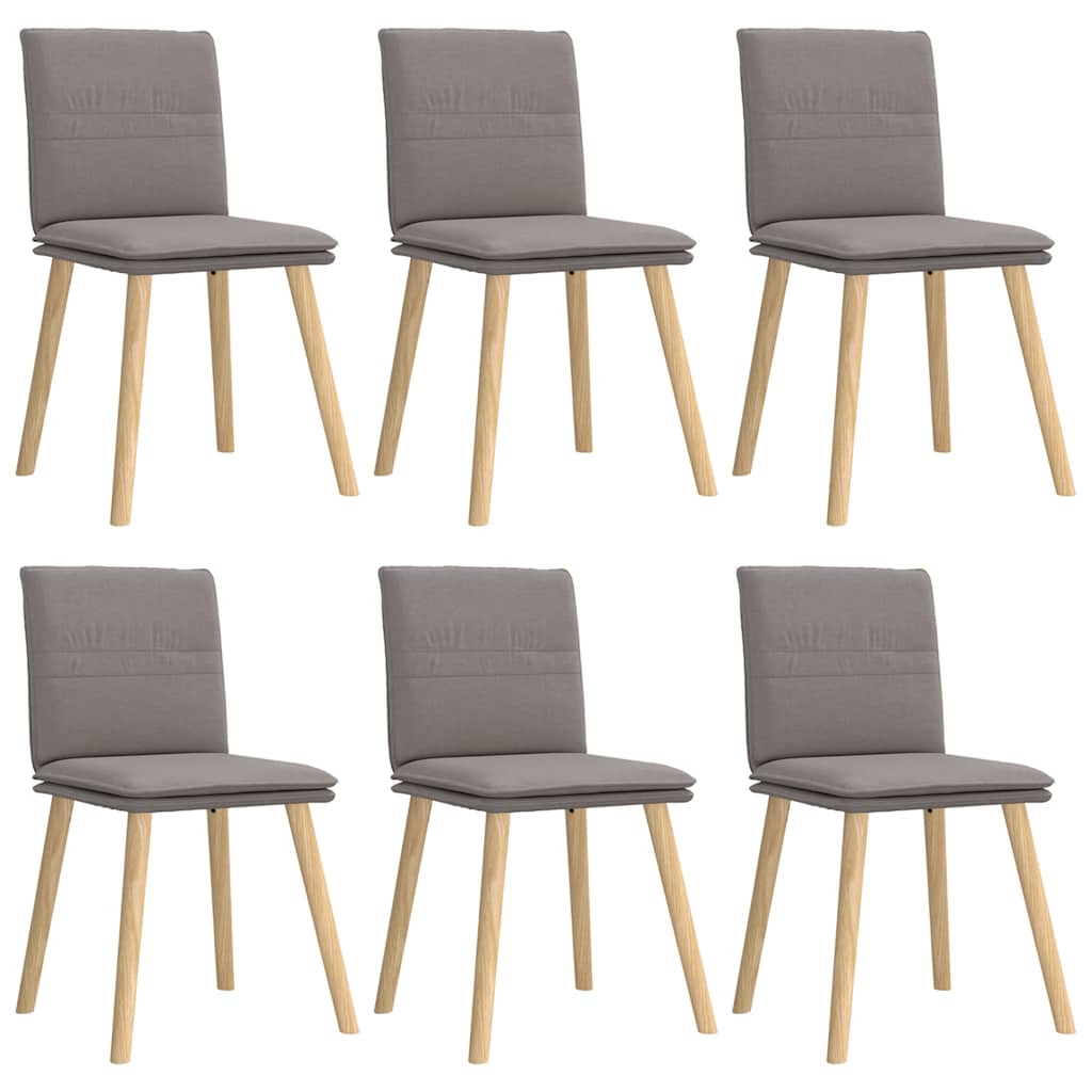 Dining chairs 6 pcs. Taupe fabric