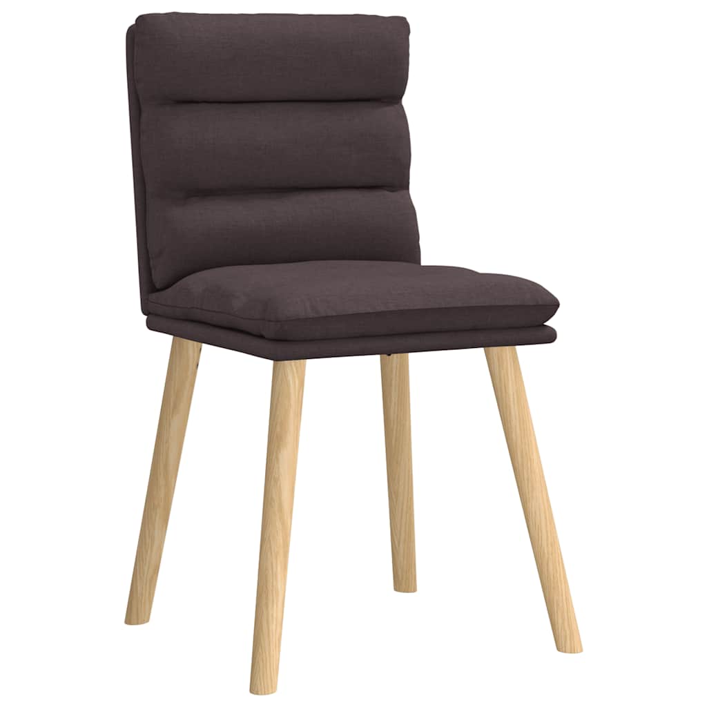 Dining chairs 6 pcs. Dark brown fabric