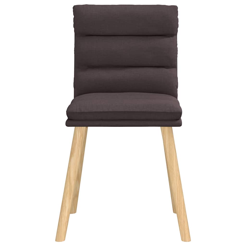 Dining chairs 6 pcs. Dark brown fabric