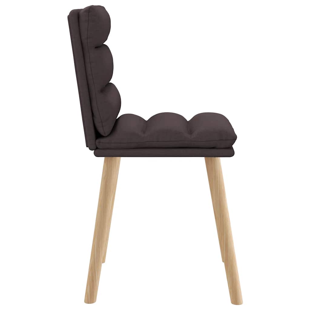 Dining chairs 6 pcs. Dark brown fabric