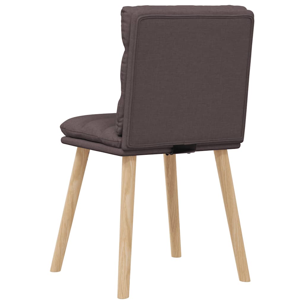 Dining chairs 6 pcs. Dark brown fabric