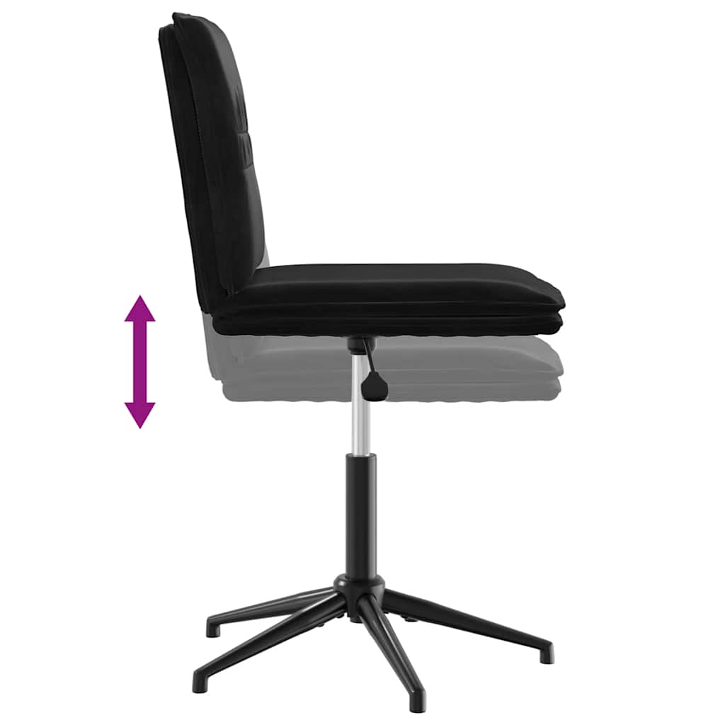 Esszimmerstühle 6 Stk. Schwarz Samt