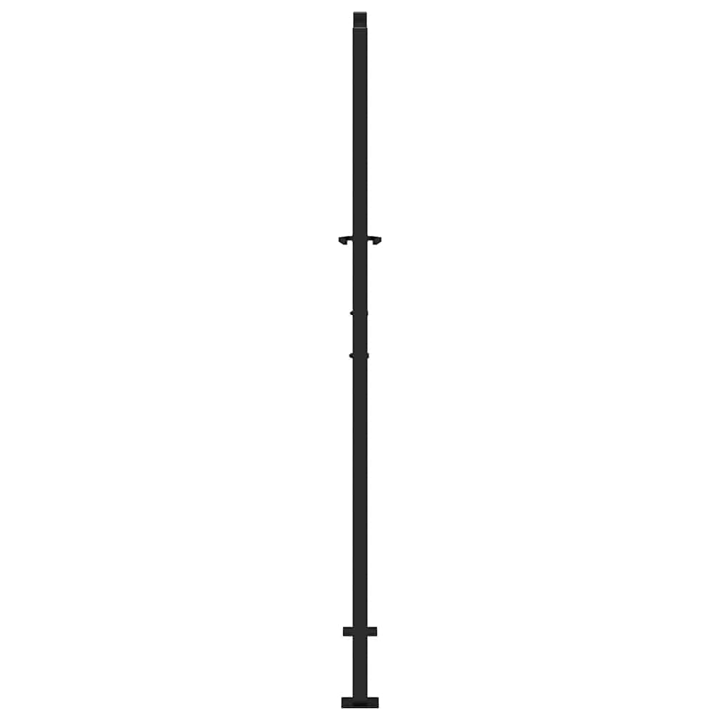 Gartentor Schwarz 105x180 cm Stahl Lichtdesign