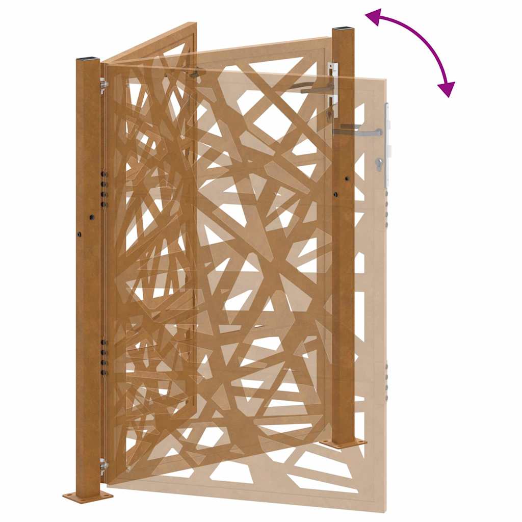 Gartentor 105x130 cm Wetterfester Stahl Lichtdesign