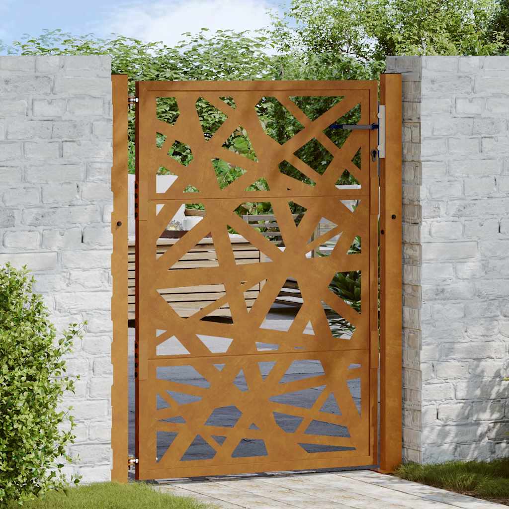 Gartentor 105x130 cm Wetterfester Stahl Lichtdesign