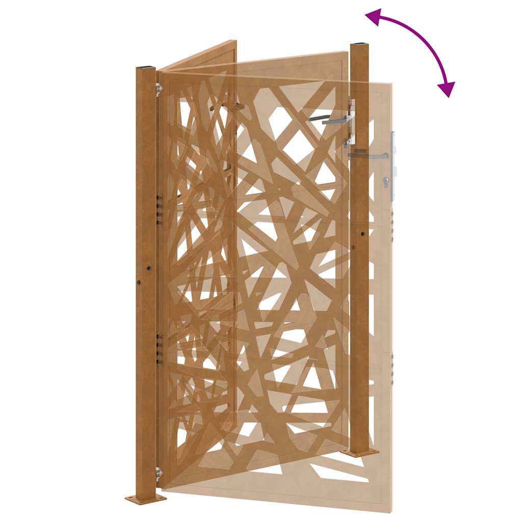 Gartentor 105x155 cm Wetterfester Stahl Lichtdesign