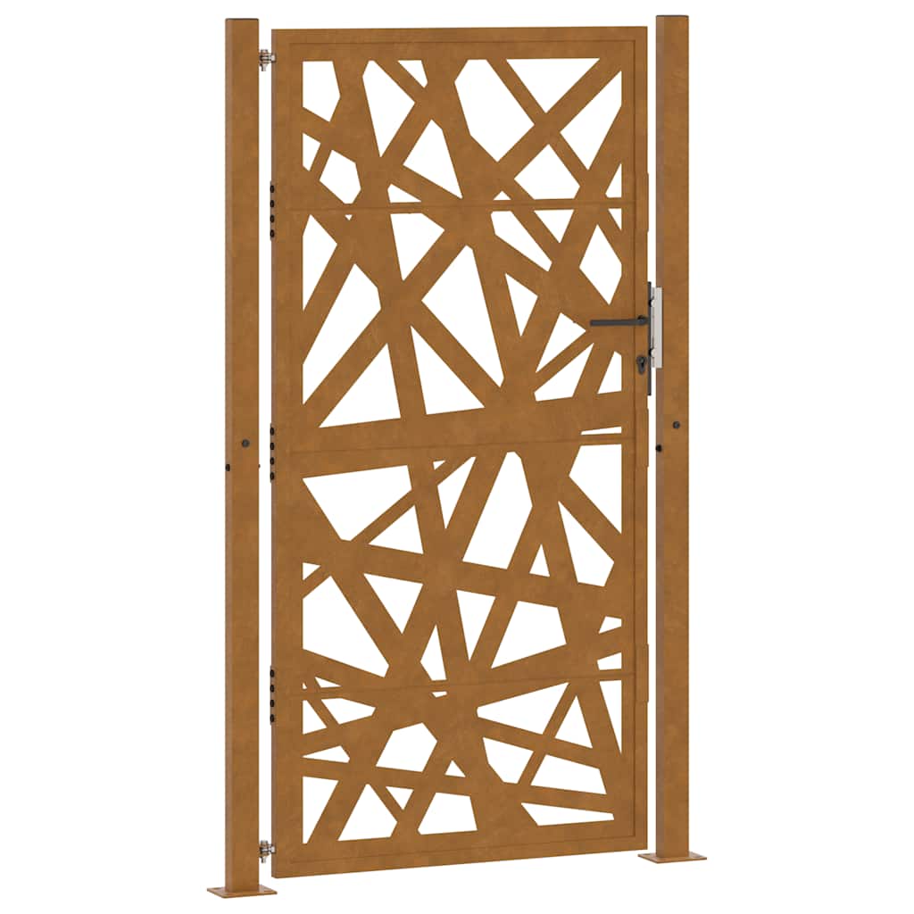 Gartentor 105x180 cm Wetterfester Stahl Lichtdesign