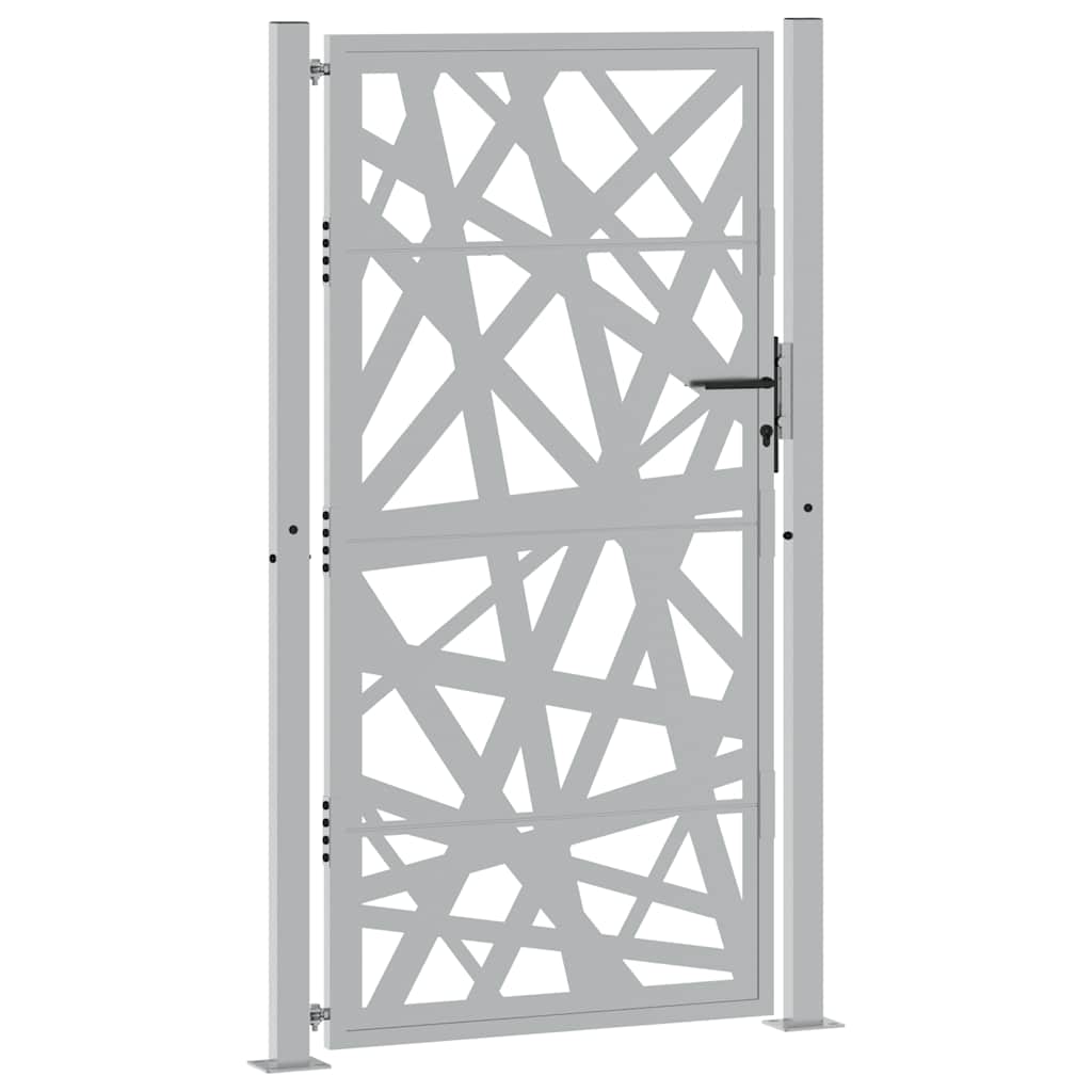 Gartentor 105x180 cm Wetterfester Stahl Lichtdesign