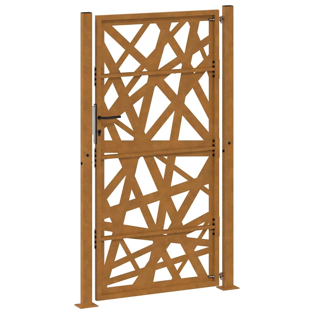 Gartentor 105x180 cm Wetterfester Stahl Lichtdesign