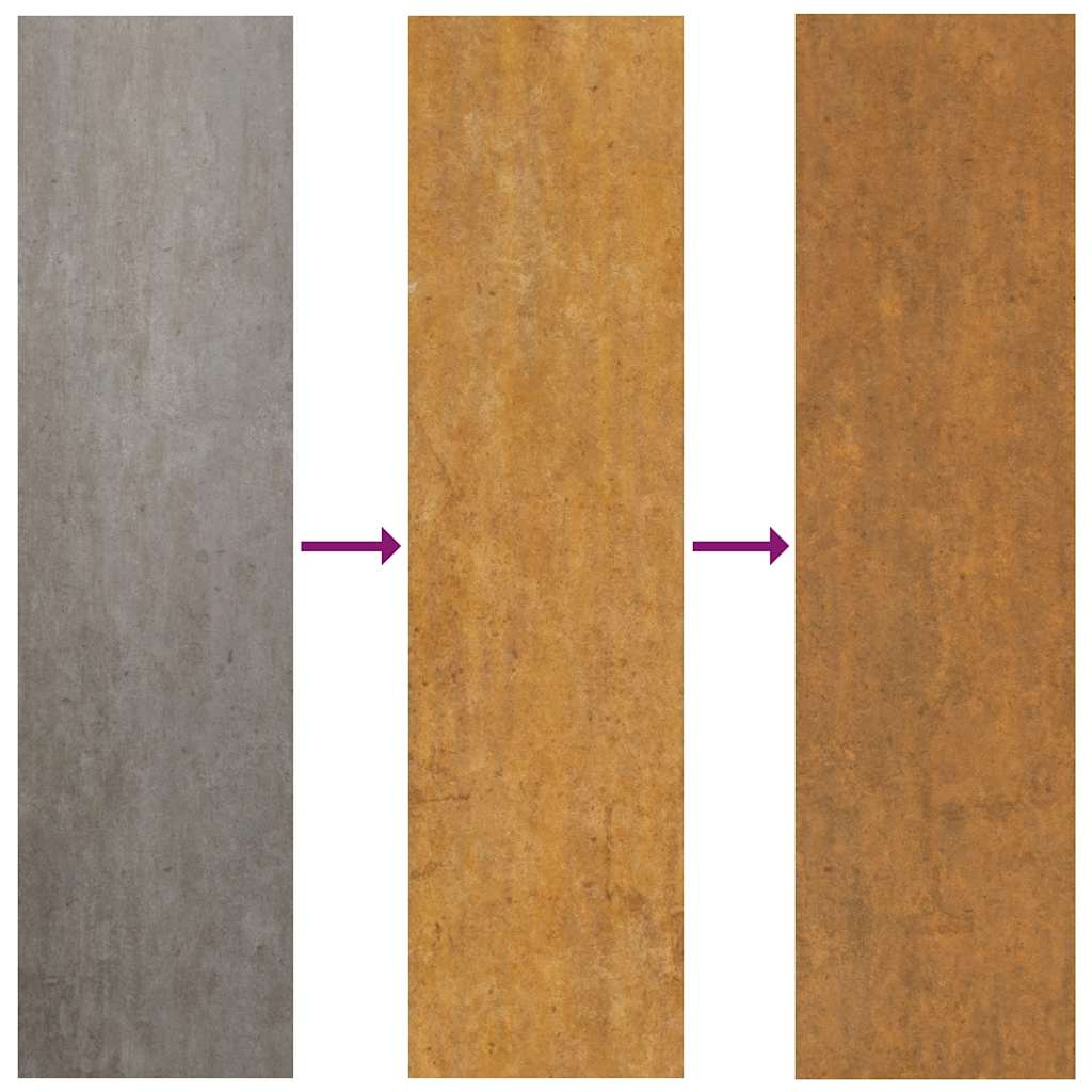 Gartentor 105x130 cm Wetterfester Stahl Blatt-Design