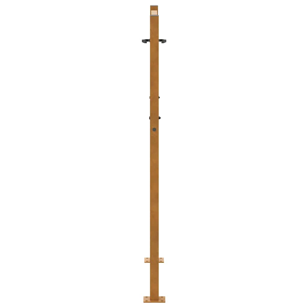 Gartentor 105x130 cm Wetterfester Stahl Wellen-Design