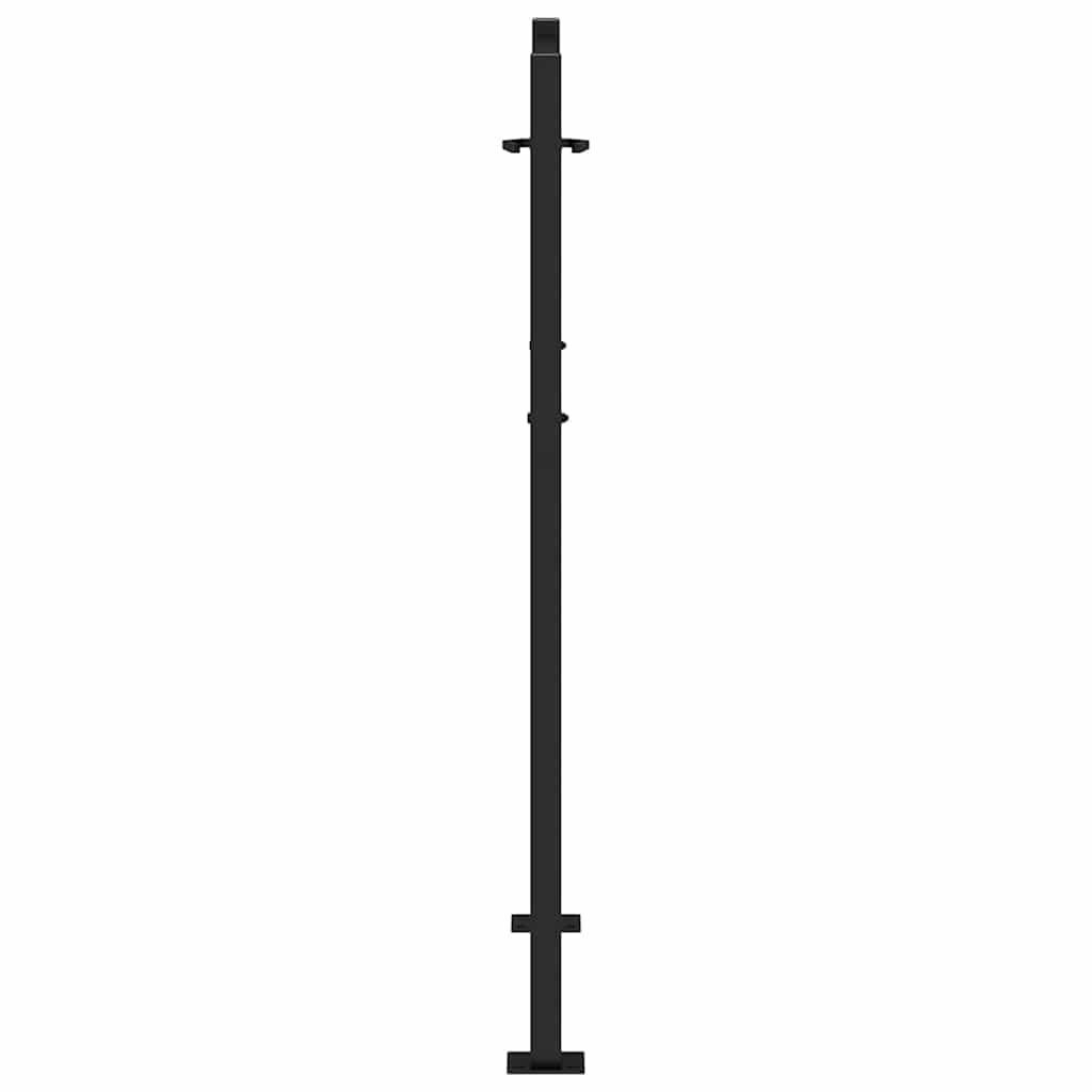 Gartentor Schwarz 105x130 cm Stahl Spurendesign