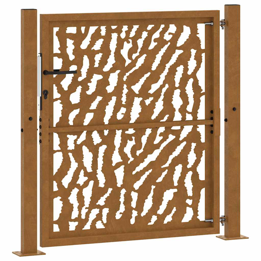 Gartentor 105x105 cm Wetterfester Stahl Spurendesign