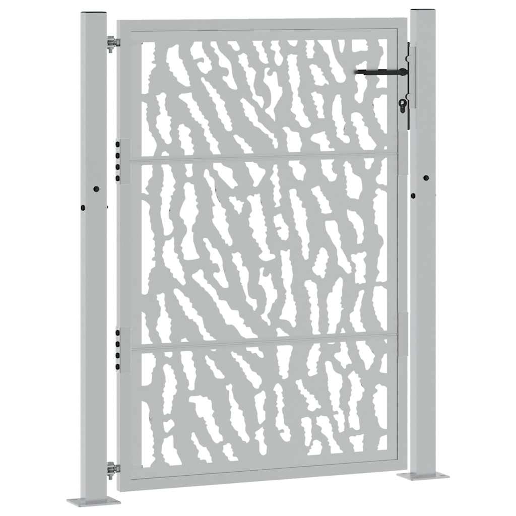 Gartentor 105x130 cm Wetterfester Stahl Spurendesign