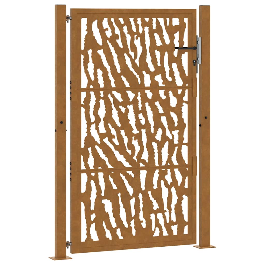 Gartentor 105x155 cm Wetterfester Stahl Spurendesign