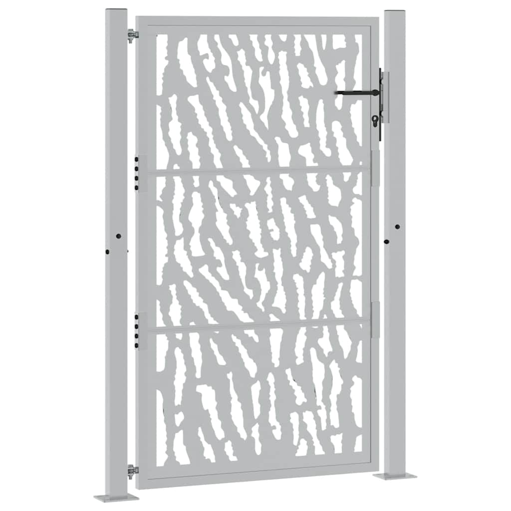 Gartentor 105x155 cm Wetterfester Stahl Spurendesign