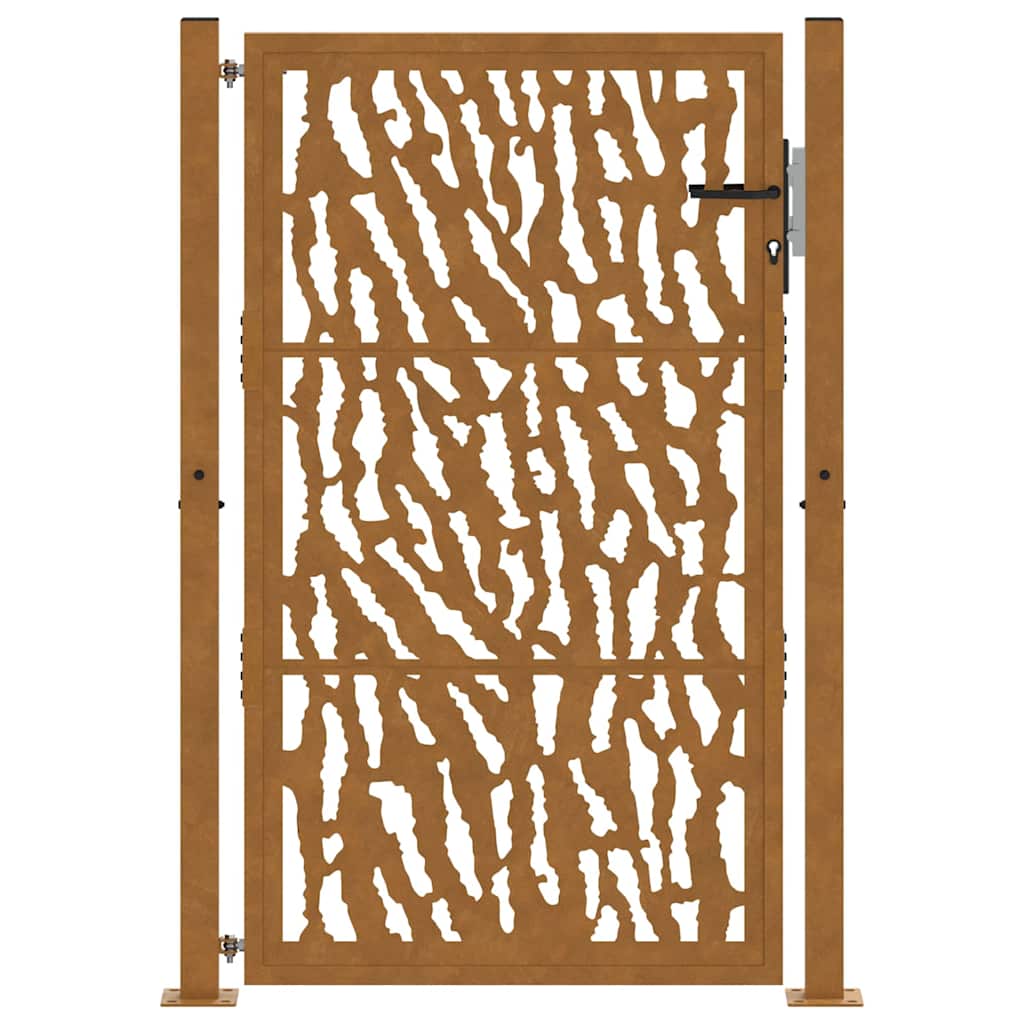 Gartentor 105x155 cm Wetterfester Stahl Spurendesign