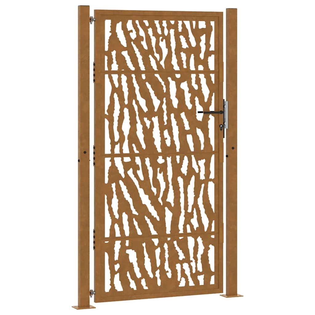 Gartentor 105x180 cm Wetterfester Stahl Spurendesign