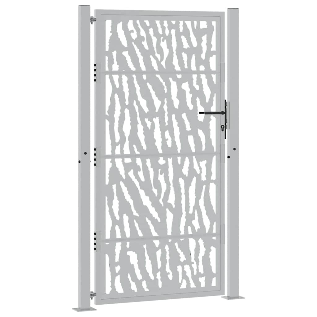 Gartentor 105x180 cm Wetterfester Stahl Spurendesign