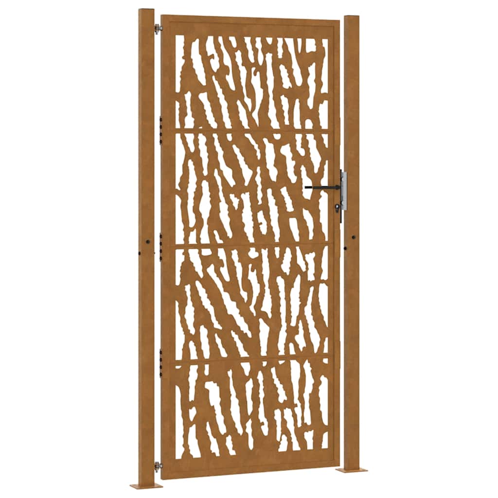 Gartentor 105x205 cm Wetterfester Stahl Spurendesign