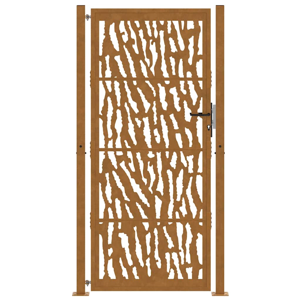 Garden Gate 105x205 cm Weatherproof Steel Trace Design